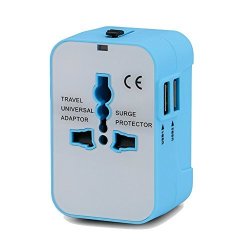 Universal Power Adapter Worldwide All In One International Travel Adapter Wall Ac Power Plug Adaptor With Dual USB Charging Ports For Iphone Android All