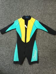 Cressi-sub Size 2 Green & Yellow Shorty Wetsuit