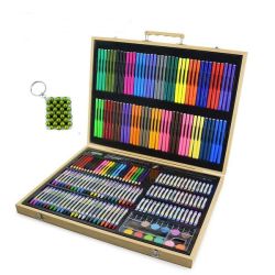 251-PIECE Art Set With Wooden Case - Complete Art Supplies Kit & Key Holder
