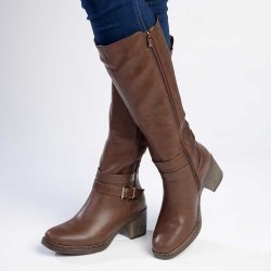Madison Gabriella Long Boots - Chocolate - 9