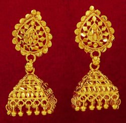 18K Gold Plated Designer Ethnic Jhumka Jhumki Earring Set Traditional New Jewelry IMRB-BSE137A