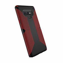 Speck Products Compatible Phone Case For Samsung Galaxy Note 9 Presidio Grip Case Black dark Poppy Red