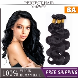 100% Virgin Human Hair Body Wave Free Shipping