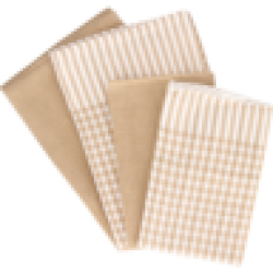 Woven Kitchen Cloths & Swabs 4 Pack Colour May Vary