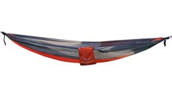 Wgwioo Portable Double Camping Hammock Swing Hold Up To 300KG Parachute Nylon Light-weight For Backpacking Hiking Travel Beach Outdoor Yard Red 260140CM
