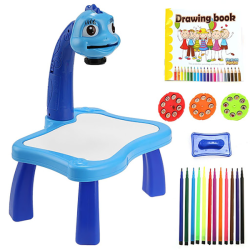 24 Patterns Projector Painting Desk Toy - Blue