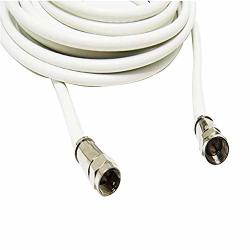 Hosecurity 6FT White RG6 Coaxial Cable Plus Two Connectors For Televisions Satellite Receivers 6FT White