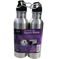 Living Fit Sportmate Flask Silver 750ML 2PCS