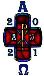 Stained Glass Paschal Easter Candle - 100 X 300MM