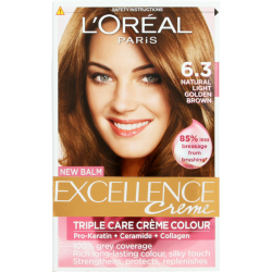 L'Oreal Excellence Creme Hair Colour Natural Light Golden Brown 1 Application
