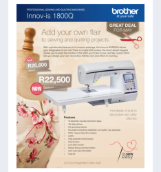 Brother Innov-is Nv1800q Combo Sewing & Quilting Machine