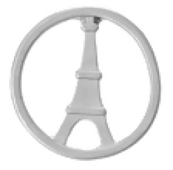 FLD3 - Eiffel Tower Disc For Floating Locket