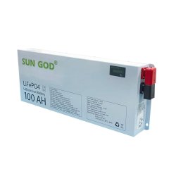 Sun God 12V 100AH 1.28KWH Lithium Battery LIFEP04 Battery