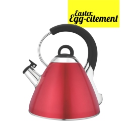 Snappy Chef 2.2 Liter Whistling Kettle- Red