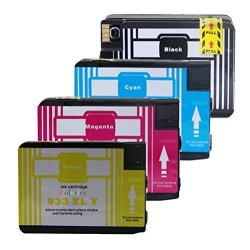 Colorjoy Compatible Ink Cartridges Hp 932XL 933XL For Hp Officejet 6100 6600 6700 7110 7610 Printer Black+cyan+magenta+yellow