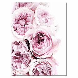 Pink Flower Wall Art Canvas Painting Love Quote Posters Nordic Prints Scandinavian Style Decorative Picture Modern Home Decor 60X90CM No Frame 01