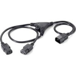 Equip Power Ext 1.6M - 2 X M To 1 Cable