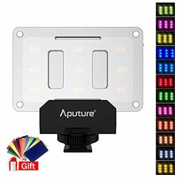 Aputure AL-M9 W Free 12 Transparent Color Filter Amaran LED MINI Light On Camera Video Light