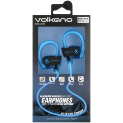 Volkano Sport Earhook Bluetooth Earphones Blue black