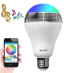 Smart LED Light Bulb Bluetooth Speaker Valentines Day Gift Zonv 3W E27 E26 Rgb Changing Lamp Wireless Stereo Audio Phone Controlled Dimmable Multicolored Color Changing