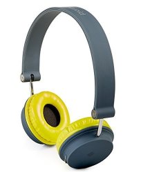 Polaroid Foldable Bluetooth Wireless Headphones Yellow And Gray