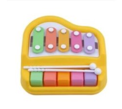 Musical Instruments Hand Knock Piano Five Tone Yellow