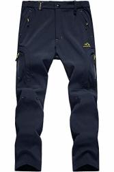 Men Windproof Pants Fleece-lined Pants 
