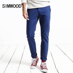 Simwood Brand Autumn Winter New Fashion 2016 Slim Straight Men Casual Pants... - Denim Blue 3rd 30