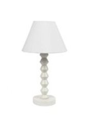 Wooden Bedside Lamp With Shade White