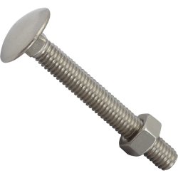 Carraige Bolt And Nut Stainless Steel 5.0X40MM 6PC