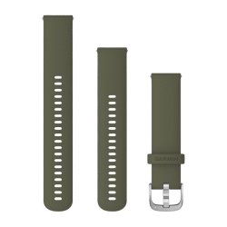 Garmin Quick Release Bands 20 Mm - Moss With Silver Hardware