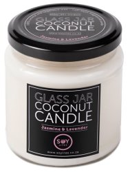 Coconut Candle - Clear Jar - Jasmine Lavender