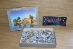 Galactic Heye Thirsty Elephants 1000 Piece Puzzle Traders