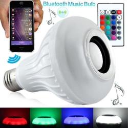 E27 12W Rgb LED Bluetooth Speaker Light Energy Saving Lamps With Remote Controller Ac 100-240V