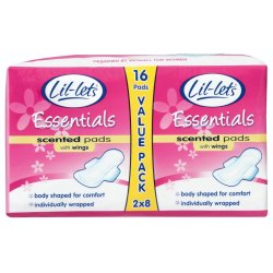 Lil-Lets - Pads Essentials Scented Duo 16'S