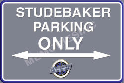 Studebaker Parking Only - Landscape - Classic Metal Sign