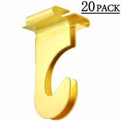 Deals on Dreecy 20 Pack Heavy Duty Drop Ceiling Hooks For Hanging Plants &  Lights Ceiling Grid Clips Metal T-bar Hooks For Suspended Drop Ceiling  Tiles Gold
