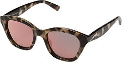 Le Specs Women's Wannabae Sunglasses Volcanic Tort coral Revo Mirro One Size