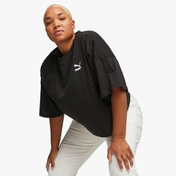 Puma Women&apos S Classics Black Oversized T-Shirt
