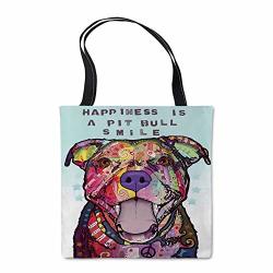 Cute Pitbull Series II Custom Tote Bags Animals Designed Art Dogs Shopping Handle Bags Muilt Color Double Sides Print Gift Canvas Bag 45X45CM