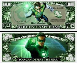 Green Lantern Novelty Million Dollar Bill