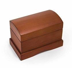 Matte Wood Tone Treasure Chest Simple 18 Note Music Ring Box Blowout - Many Songs To Choose - Puttin'on The Ritz Berlin