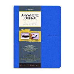 Itoya Anywhere Journal With Flexible Spine 70 Blank SHEETS 140 Pages 5.75 X 8.25 Inches Blue Aj-md-bu