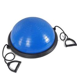 Peterzon 23" Balance Ball Yoga Strength Trainer Endurance Training Gym Workout Equipment Fitness Exercise Pump Half Strength Blue Home Core Boards Lif