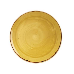Churchill Mustard Seed Yellow Coupe Plate - Set Of 12 Various Sizes - 21.7 Cm
