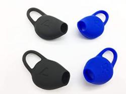 Reki Backbeat Fit 3100 Ear Tips Silicone Earbuds Eartips Ear Gels Compatible With Plantronics Backbeat Fit 3100 2100 Wireless Sports Headphones - 4PCS Blue black
