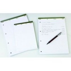 Bantex A4 Feint Ruled Writing Pad Refills 60GSM 70 Sheets 5 Pack - 4 Hole Punched