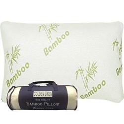 Bamboo Pillow Memory Foam - Stay Cool Removable Cover With Zipper - Hotel Quality Hypoallergenic Pillow Relieves Snoring Migraines Insomnia Neck Pain And Tmj