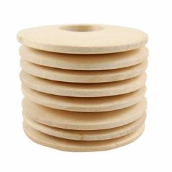 Sm Sunnimix 50 Pieces Natural Unfinished Round Wood Pendants Beads Diy Jewelry Projects Gift - Wood 30MM