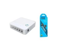 MINI Dc Ups Power Supply Backup Battery Charger Wifi Router & Charger With Earphones